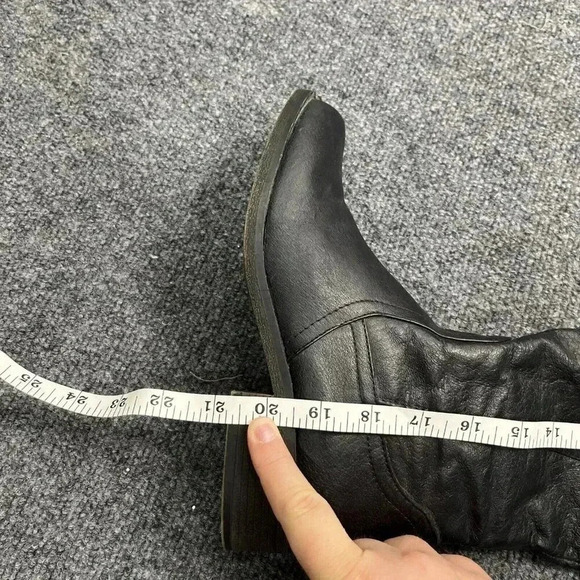 Steve Madden OTK Black Genuine Leather Sz 7 M Over The Knee Boots Black EUC - Picture 13 of 14